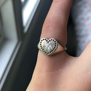 Pandora Heart Signet Ring